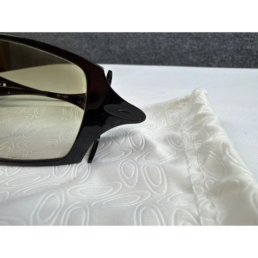 Vintage Oakley Dart Sunglasses Black Gradient Shield Lens Y2K Women Case Bag EUC